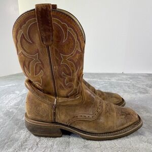 Double H Tan and Brown Western Boots